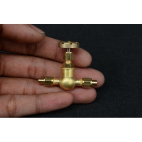 3.5mm pipe 1/4 x 40 inline Globe Valve for live steam GV-A2